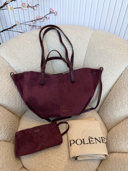 حقيبة من بولين جلد شمواه مع باوتش إضافي حجم ميديوم كواليتي جداً عالية