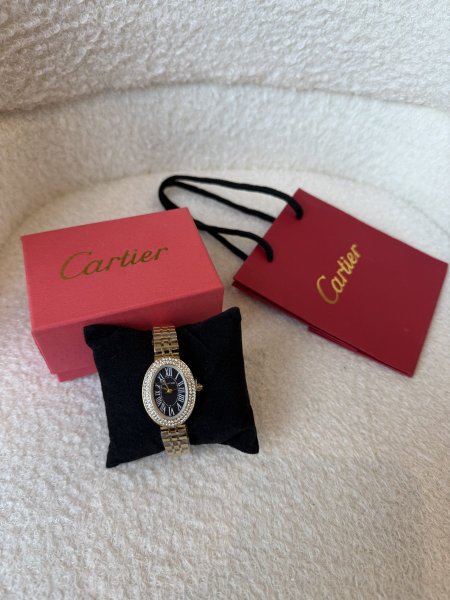 ساعة من كارتير هاردوير ذهبي ارضية لون اسود