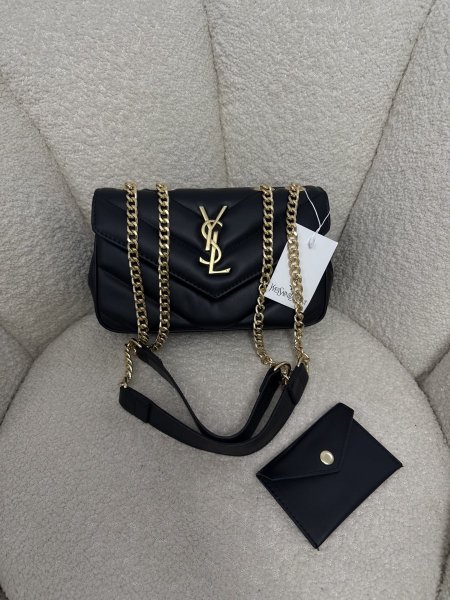 حقيبة مميزة من ysl حجم 25 سم مع جزدان إضافي كواليتي جداً عالية