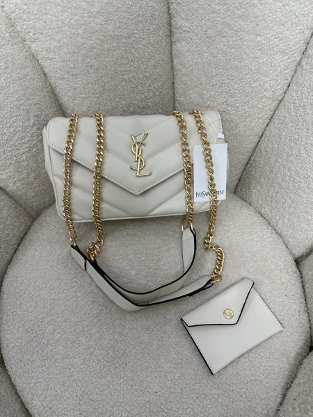 حقيبة مميزة من ysl حجم 25 سم مع جزدان إضافي كواليتي جداً عالية