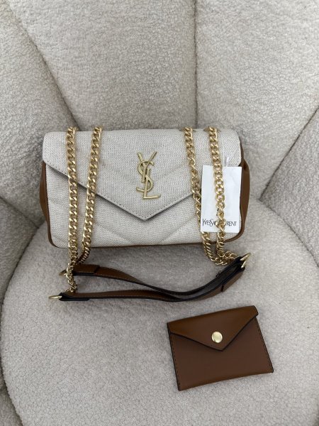 حقيبة مميزة من ysl حجم 25 سم مع جزدان إضافي كواليتي جداً عالية