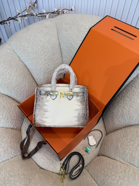 حقيبة هيرمز بيرجن جلد تمساح (هيمالايا)حجم ٢٥ سم كواليتي عالية شاملة البوكس <br> <span class='text-color-warm'>سيتوفر قريباً</span>